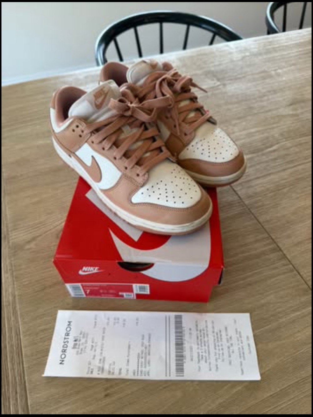 Nike Dunk Low White & rose Tone